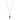 Necklace With Diamond And Oval Ruby Pendant