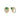 Vintage 18kt Two-Tone Gold Earrings with Emerald Cabochon 4.62ct and Diamonds