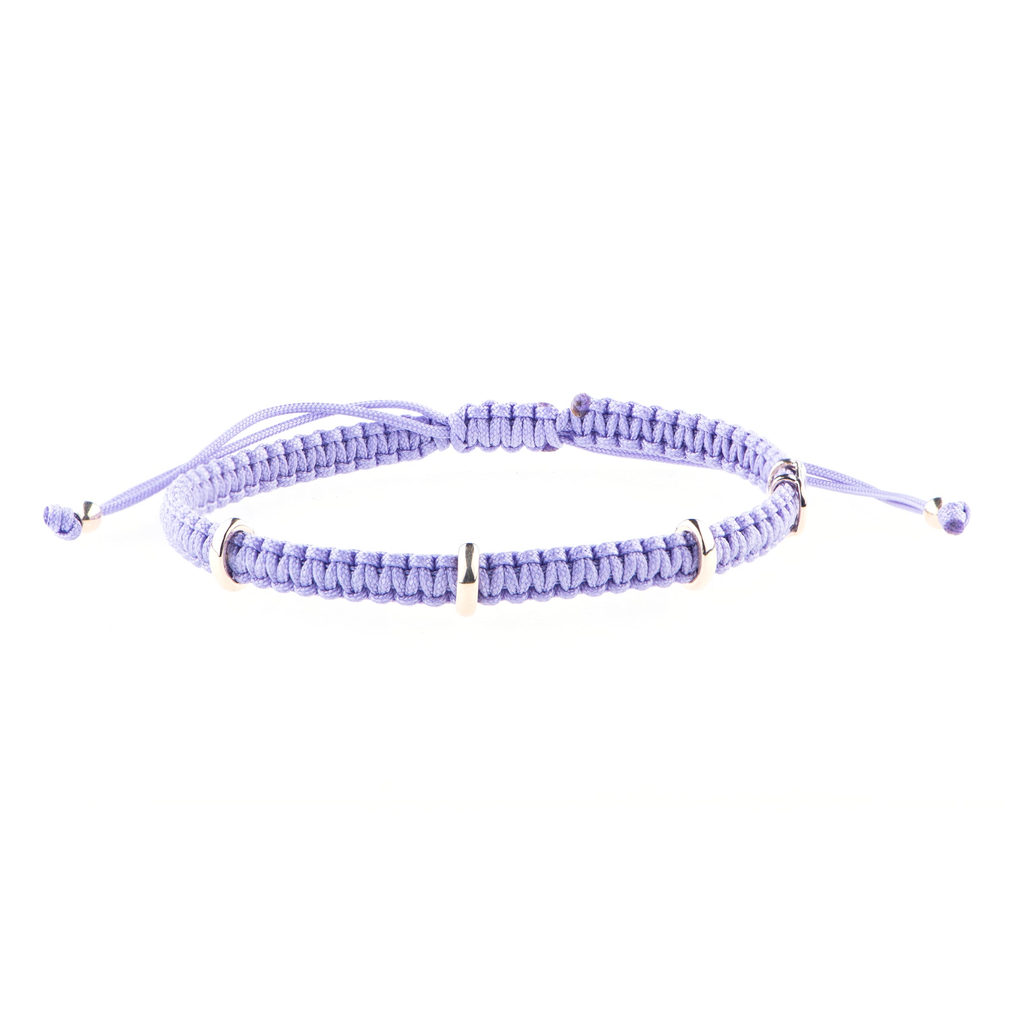 Concordia Lilac Bracelet Three Gold Charms