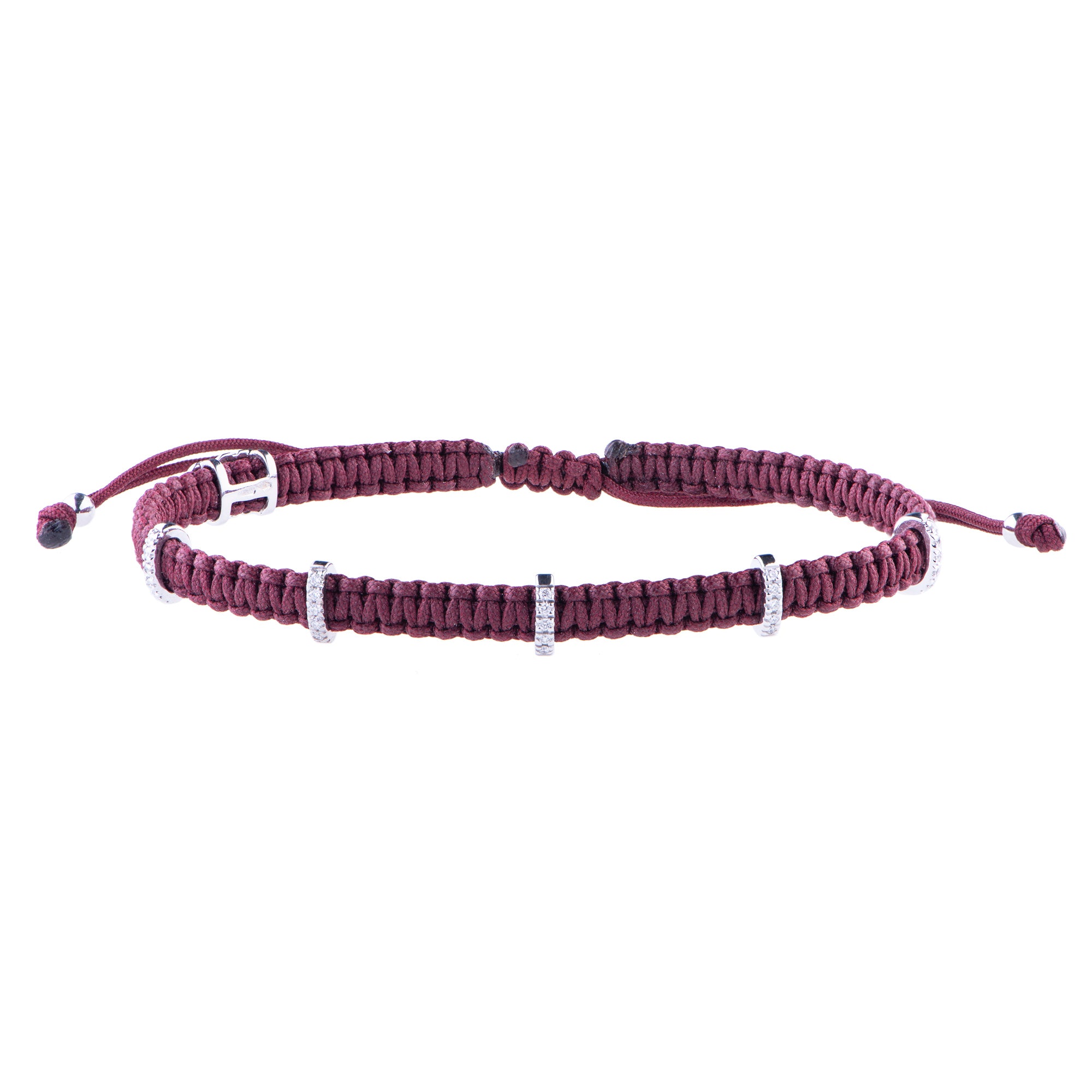 Concordia Purple Bracelet Five Charms with Diamonds