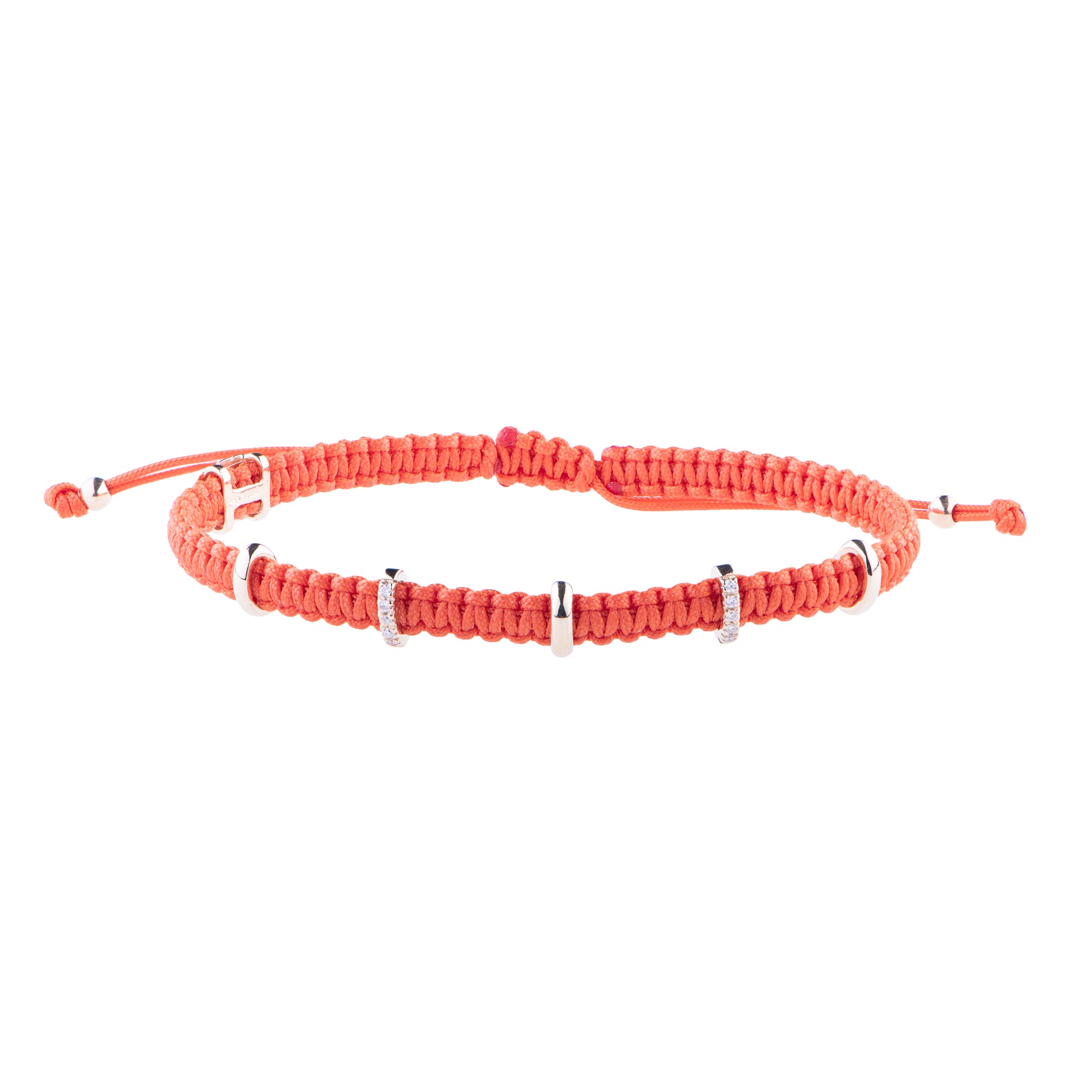 Concordia Orange Bracelet Five Charms Gold and Diamonds