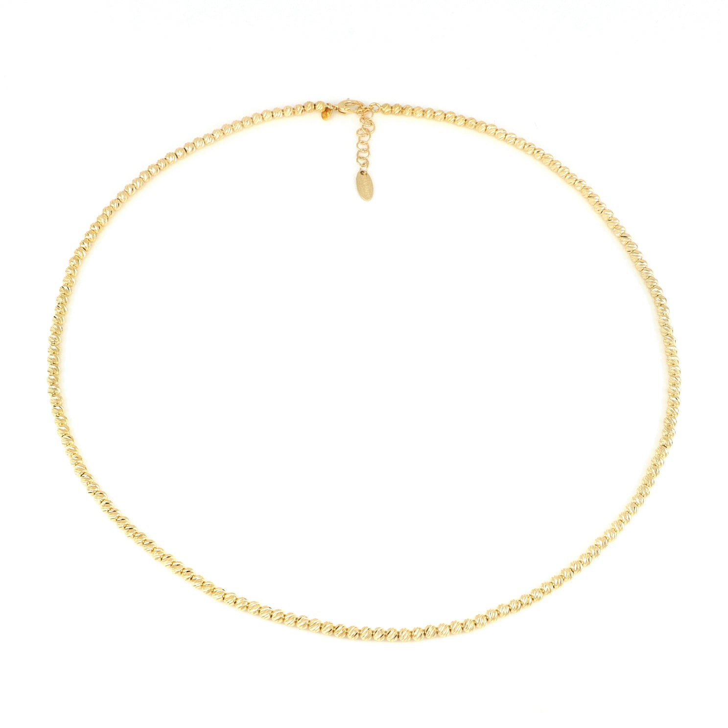 Yellow Gold Diamond-Cut Necklace