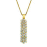 Multi-size Pendant 3 Rows Diamonds
