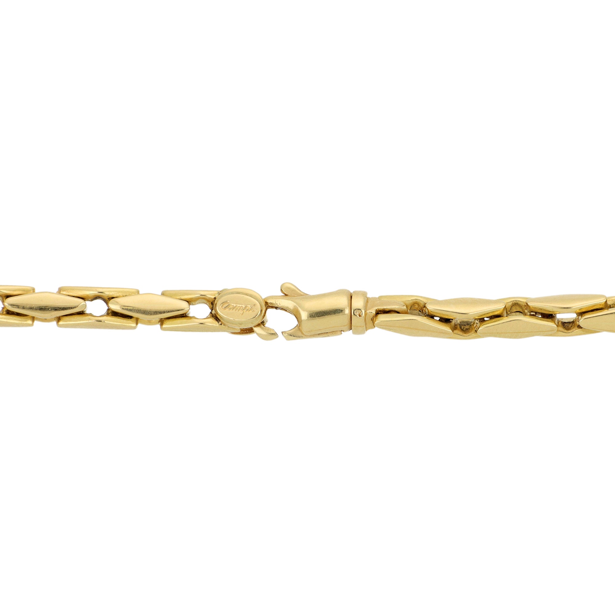 Closure Gold Round Link Necklace