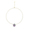 Purple Happy Frog Necklace Emeralds - COI Exclusive