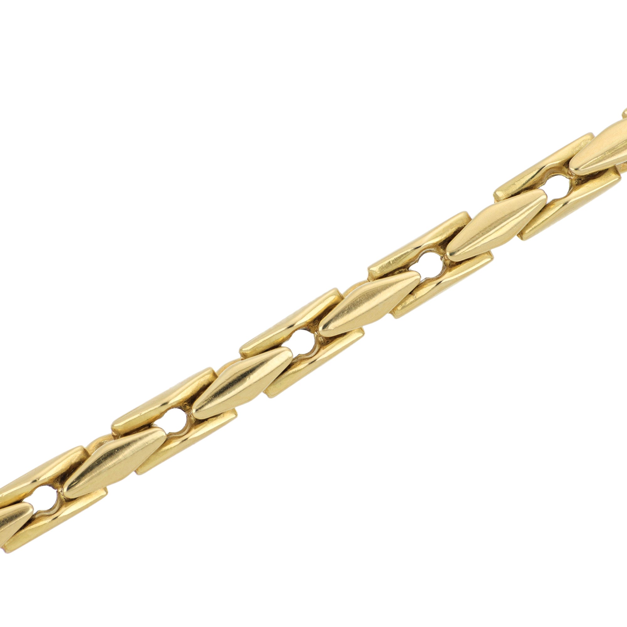 Detail Gold Round Link Necklace
