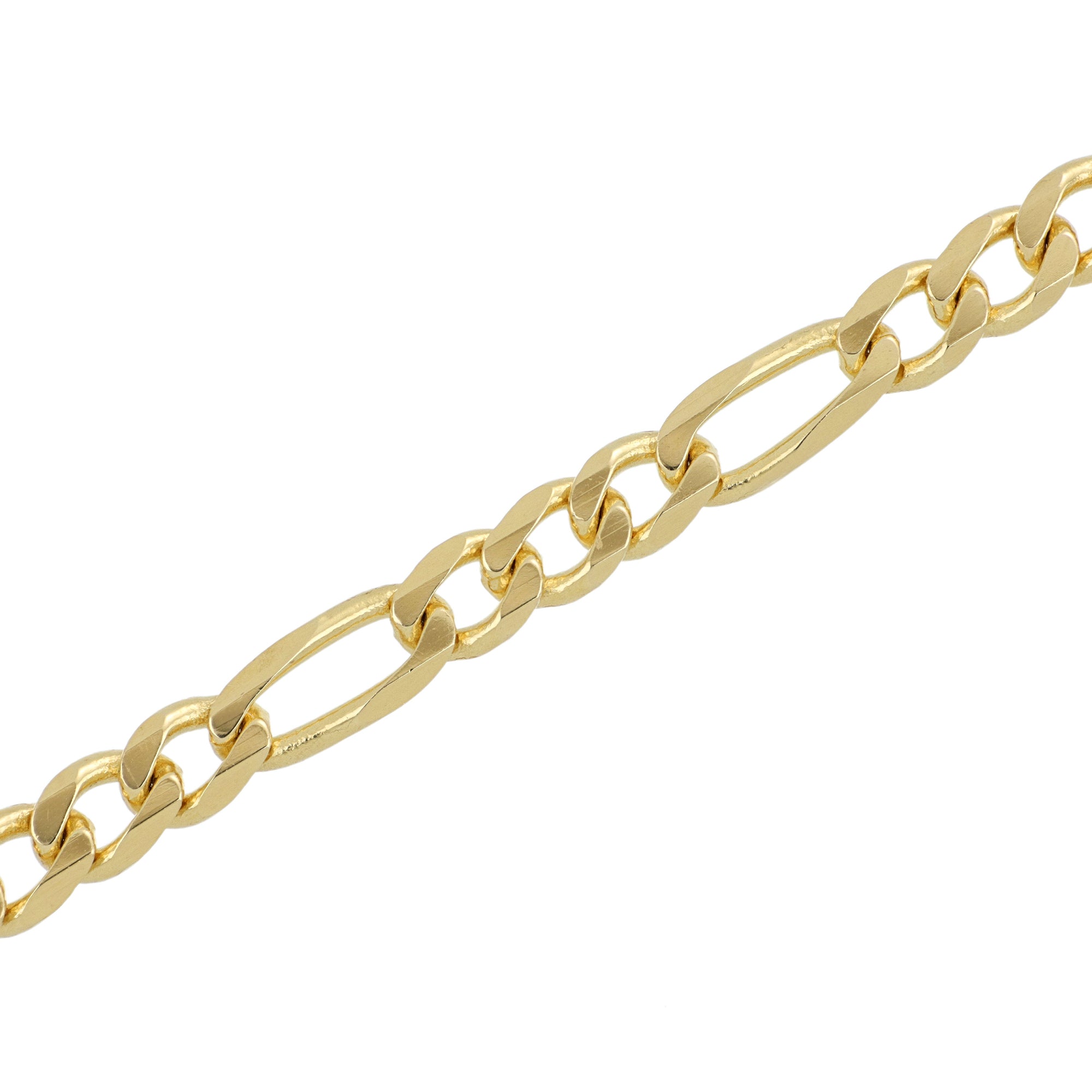 Detail Yellow Gold Figaro Link Bracelet