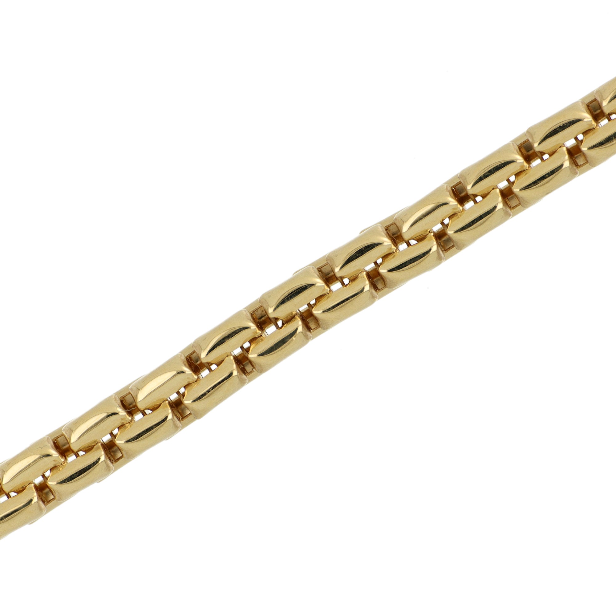 Detail Yellow Gold Round Link Bracelet
