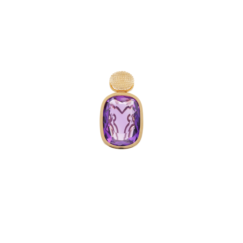 earring with amethyst
