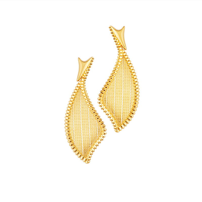 the Izar Earrings in Yellow Gold