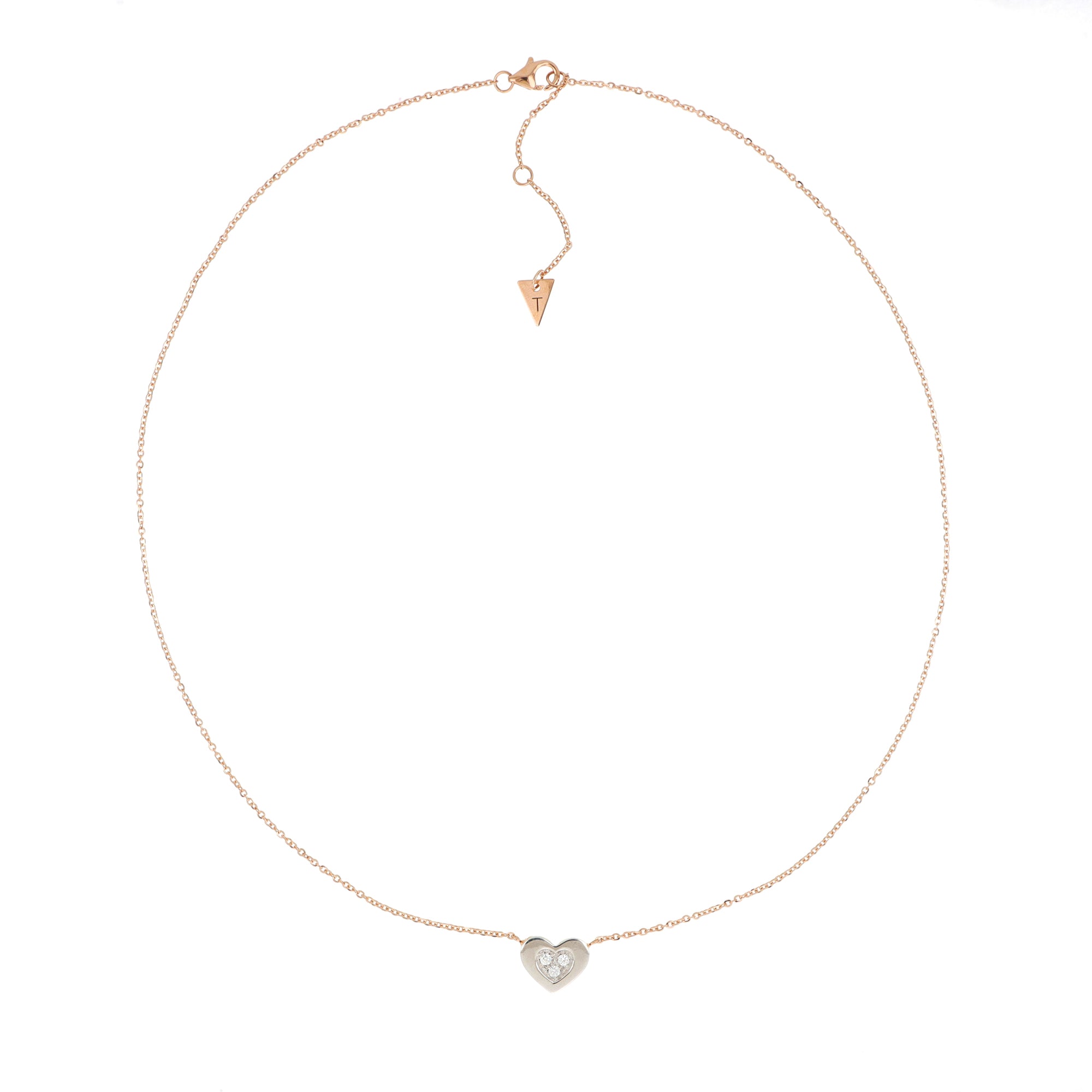 Secret Necklace With Heart of Diamonds