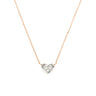 Detail Secret Necklace With Heart of Diamonds