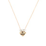 Secret Necklace With Squared Pendant of Diamonds - Ti Amo written