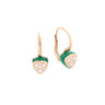Bonbon Earrings Triangle Green Onyx And Diamonds