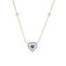 Detail Bonbon Necklace Triangle With Amethyst, Green Onyx And Diamonds