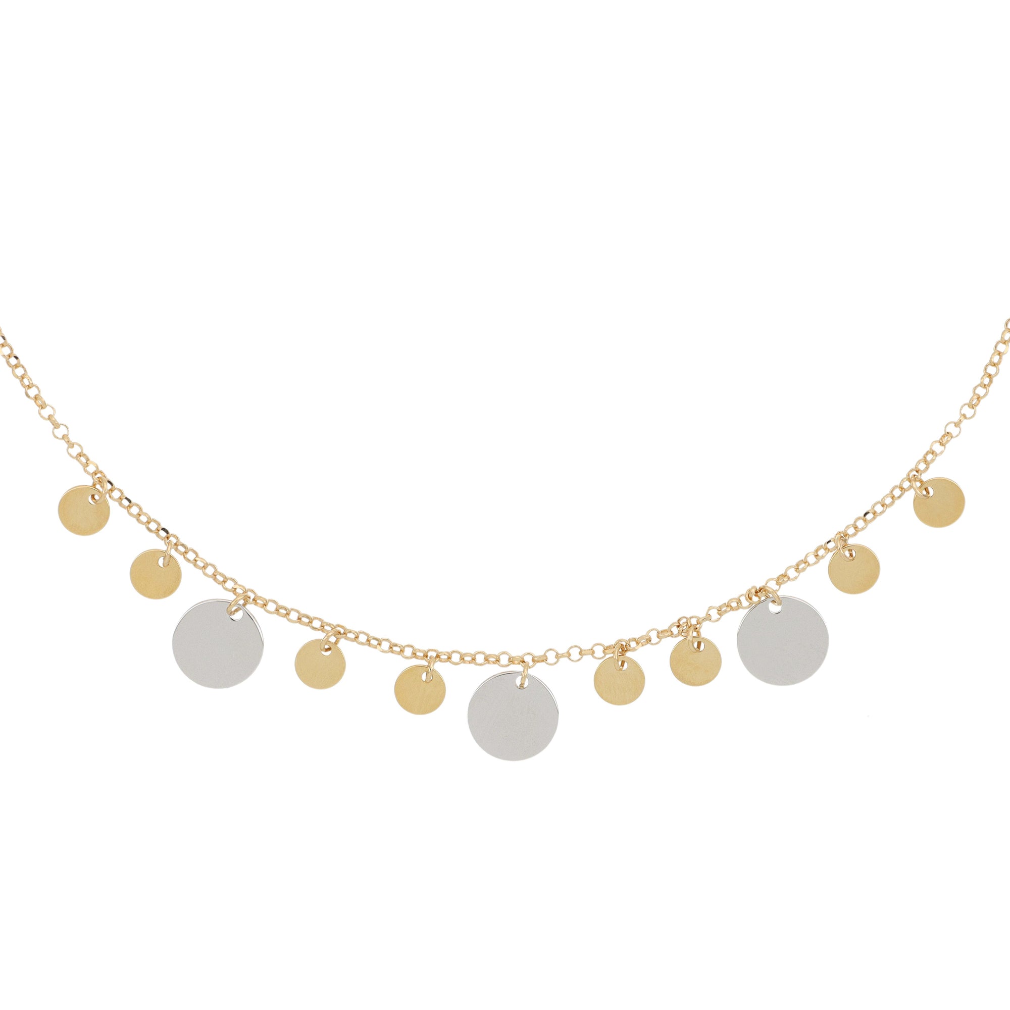 Gold Circles Necklace Details