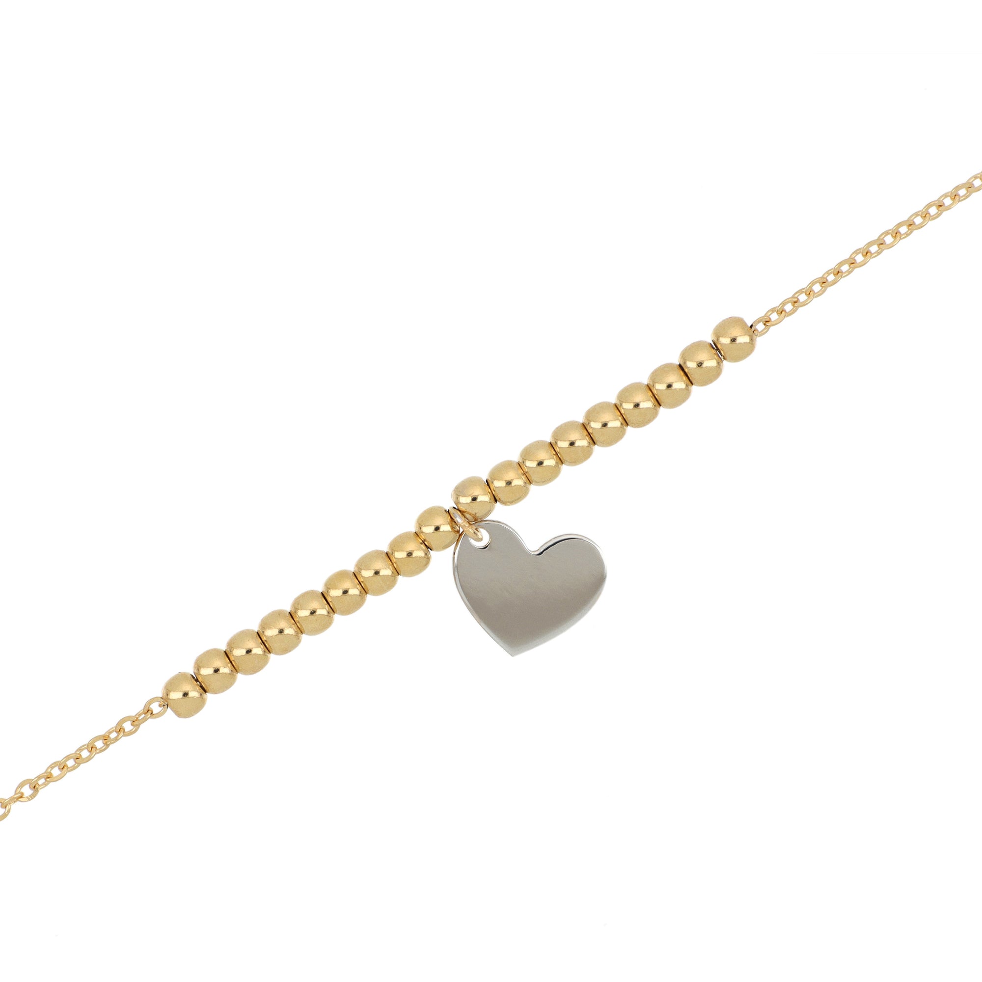 White Gold Heart Charm