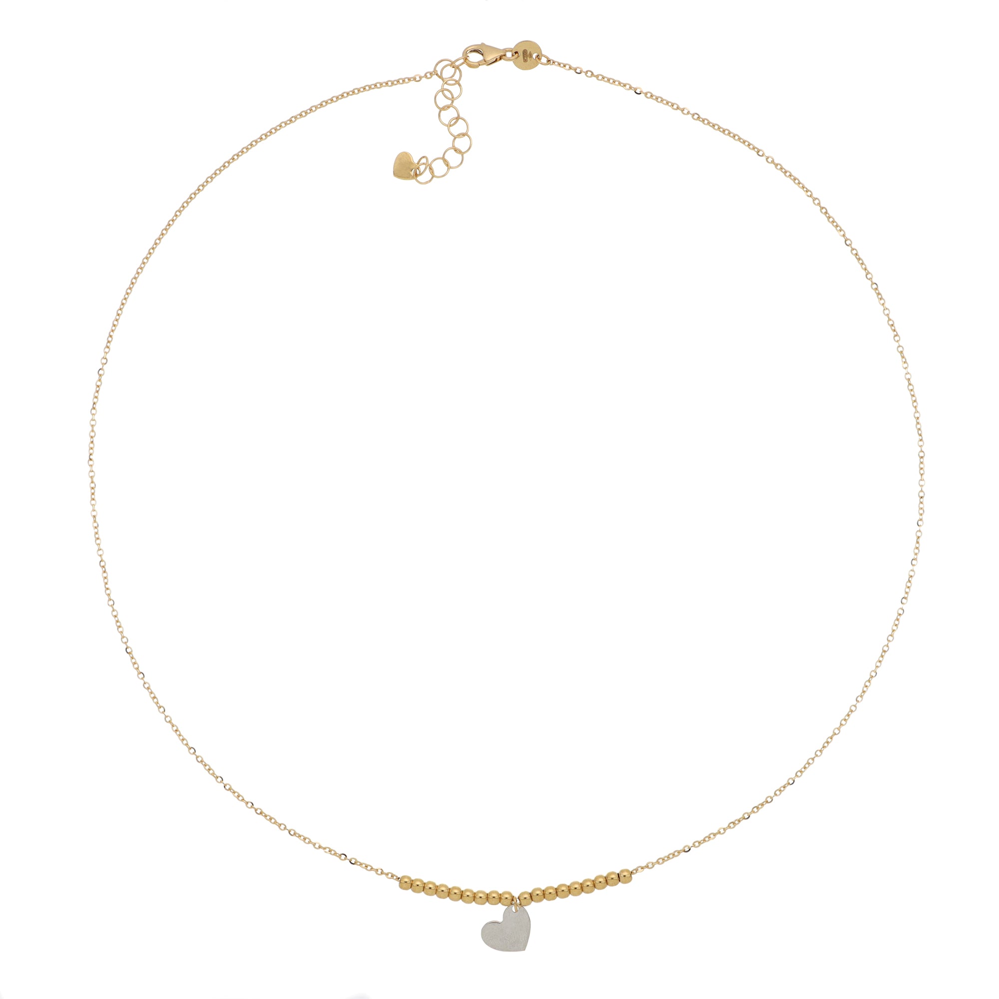 White Gold Heart Necklace 18kt Gold