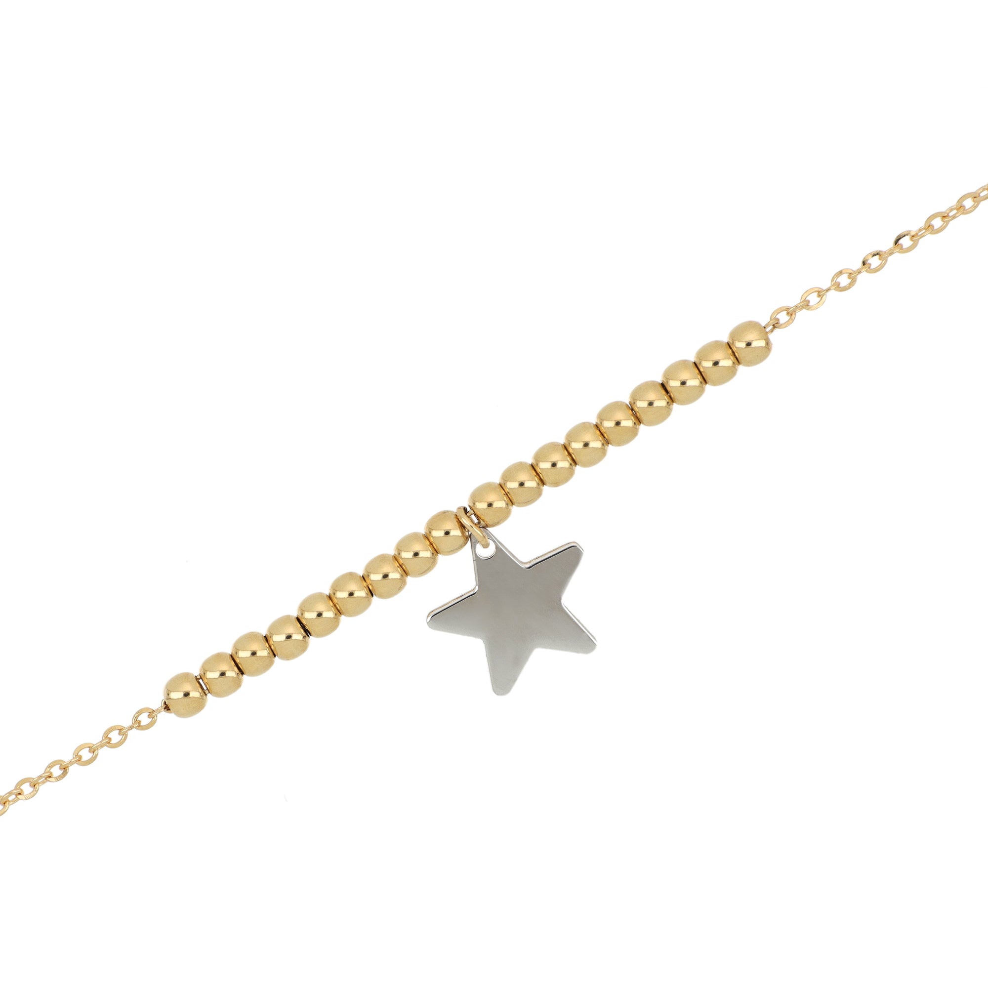 White Gold Star Charm