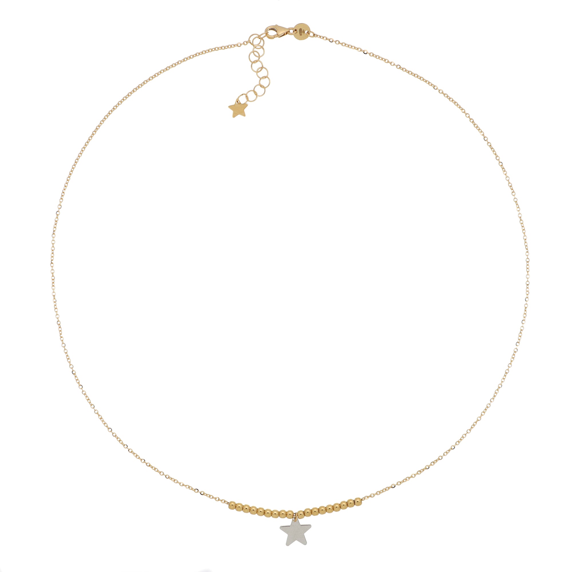 White Gold Star Necklace
