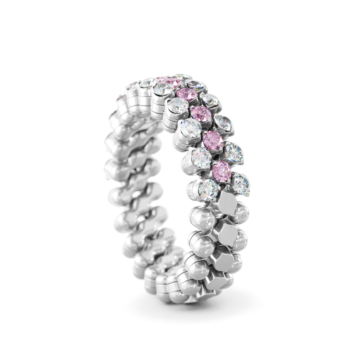 Multi-size Ring with Pink Sapphires