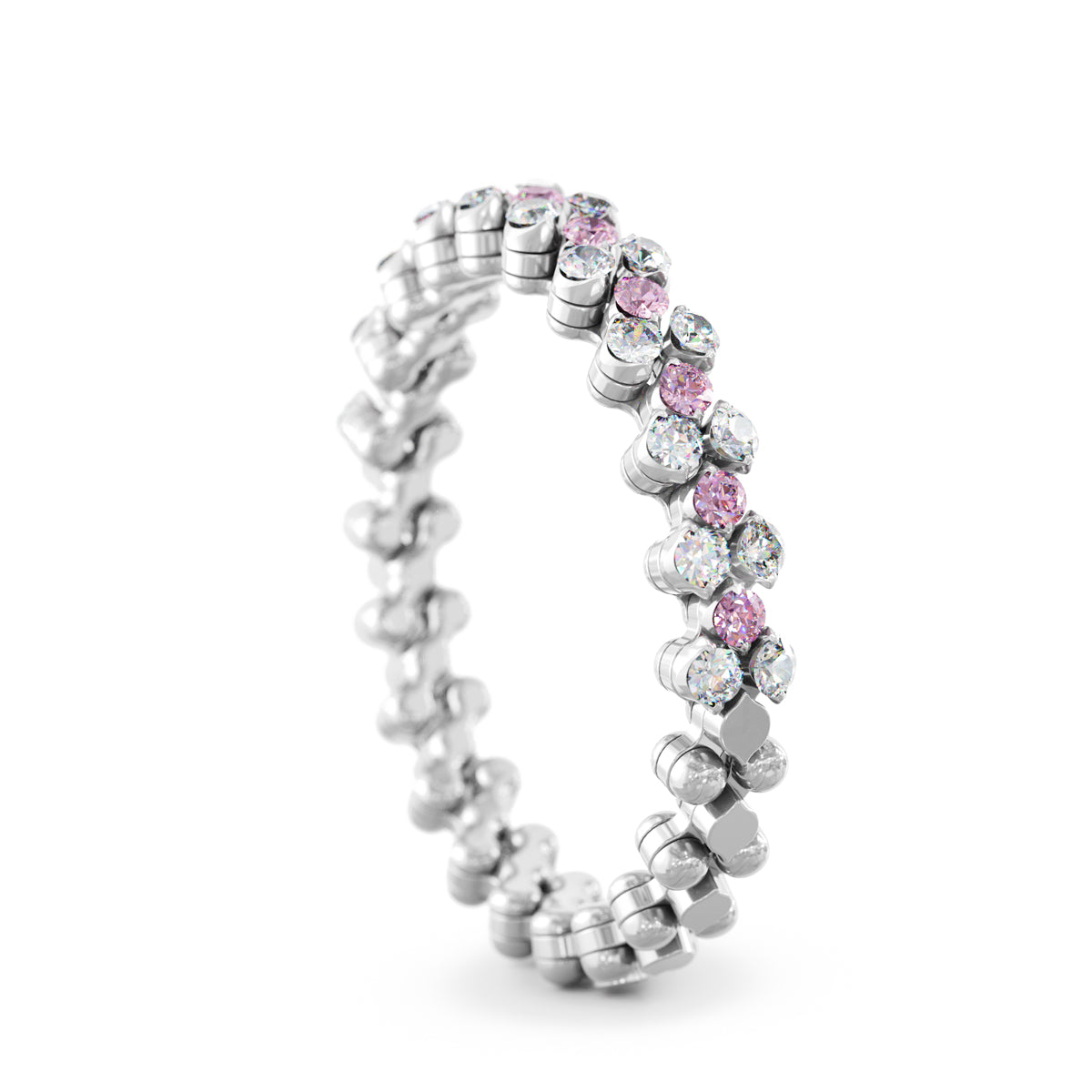 Multi-size Ring with Pink Sapphires Open