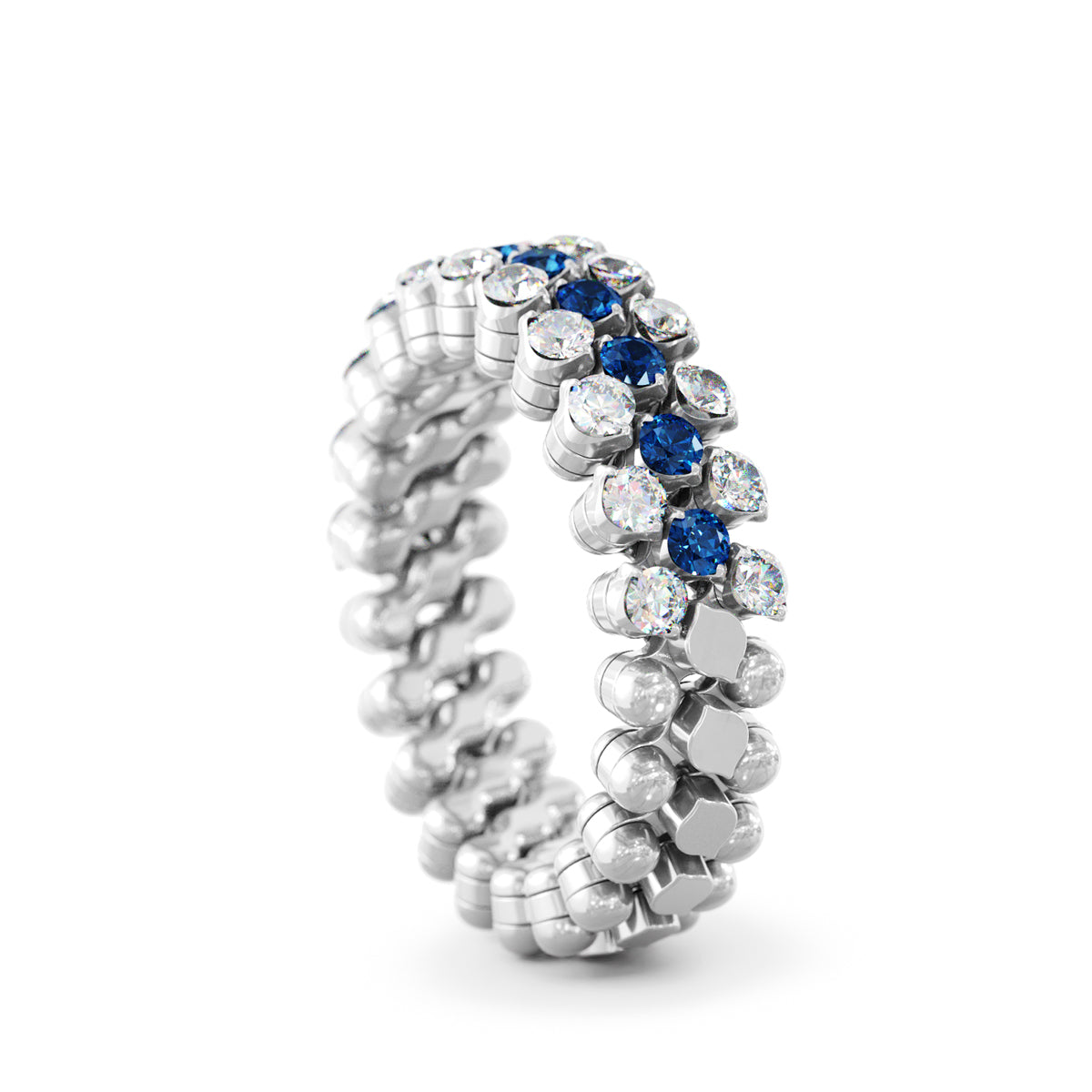Multi-size Ring with Blue Sapphires