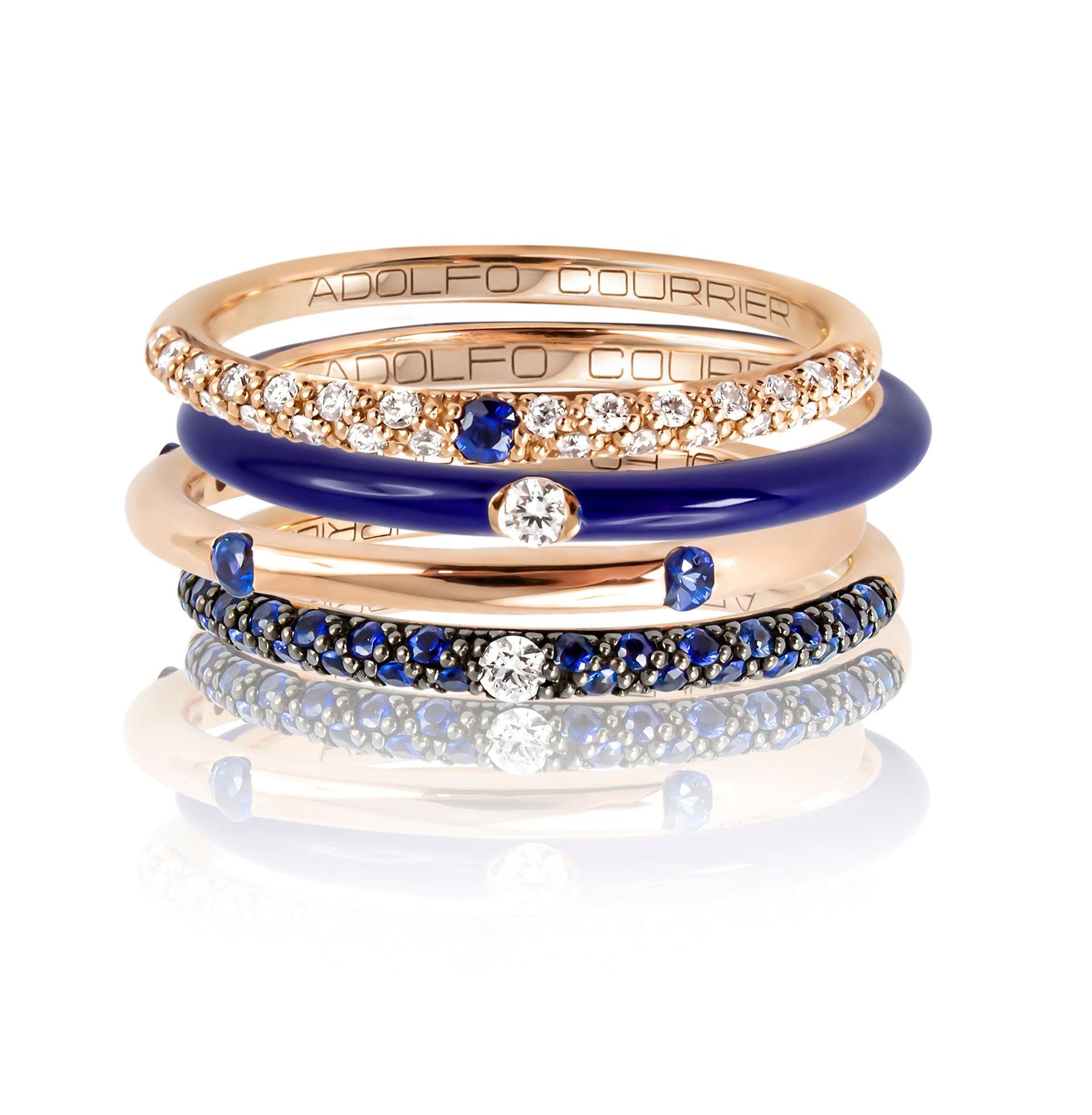 Pop Mini Deep Blue Ring Set