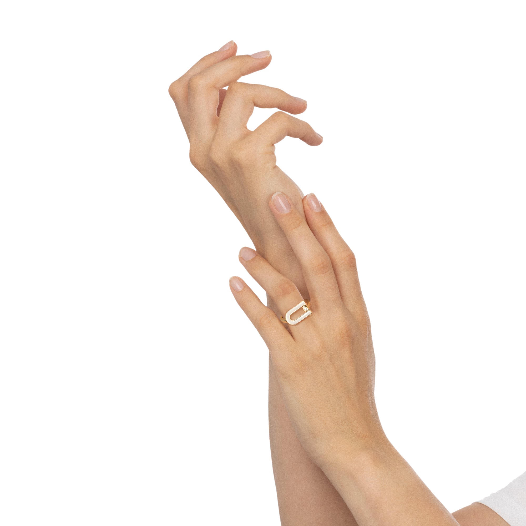 Worn Legami Ring White Enamel