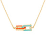 Detail Legami Necklace Orange/Aquamarine Enamel