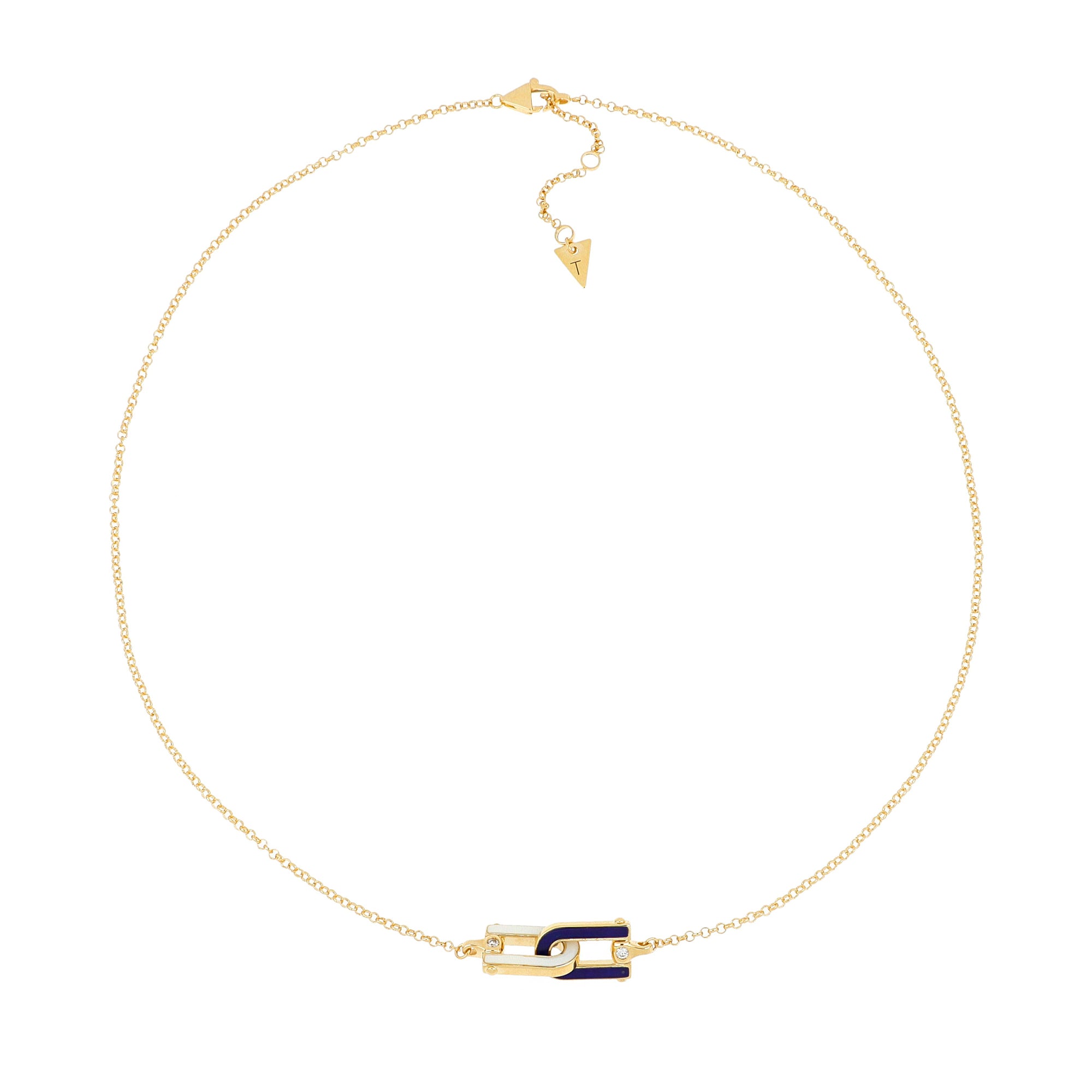 Legami Necklace Blue/White Enamel