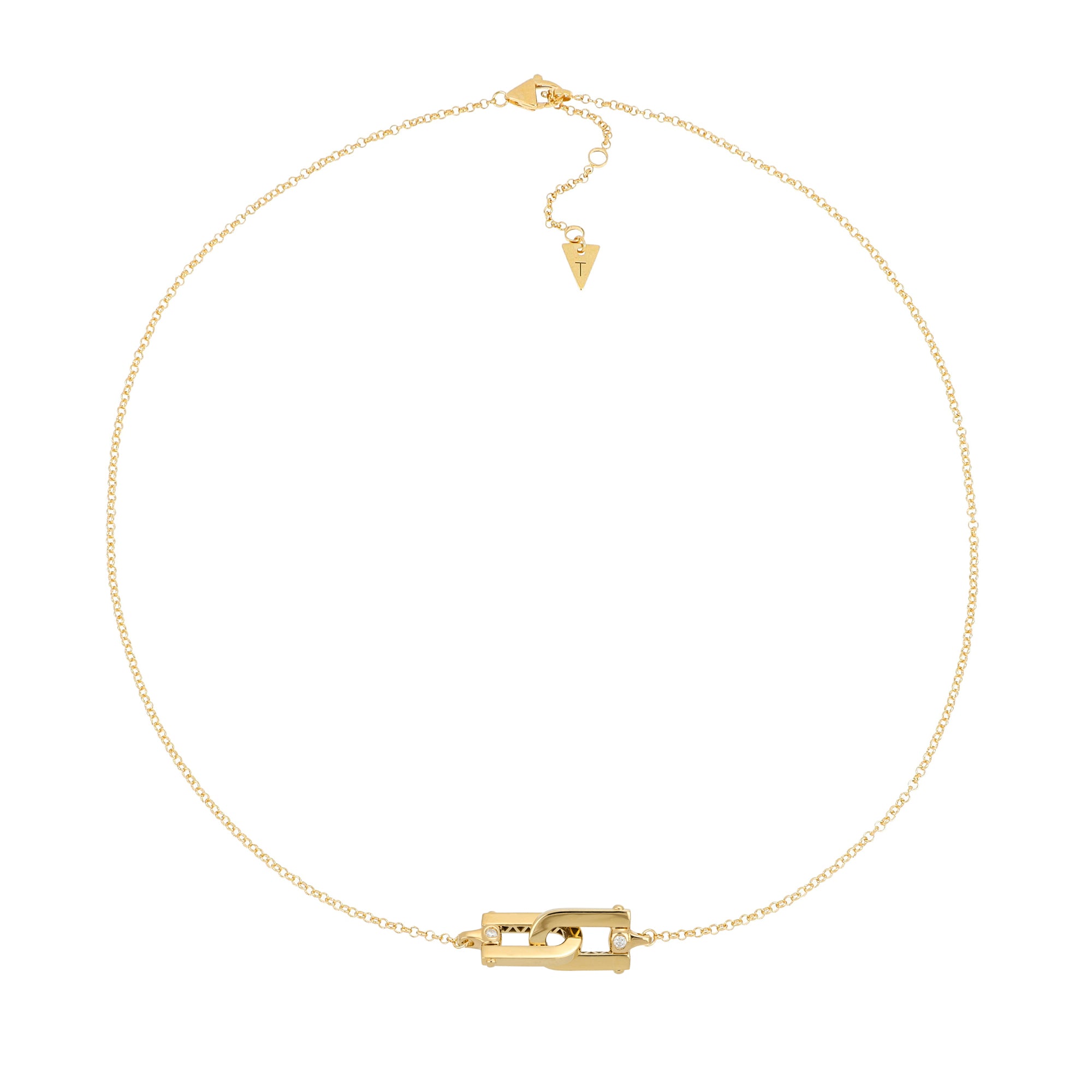 Legami Necklace Polished Gold and Diamonds