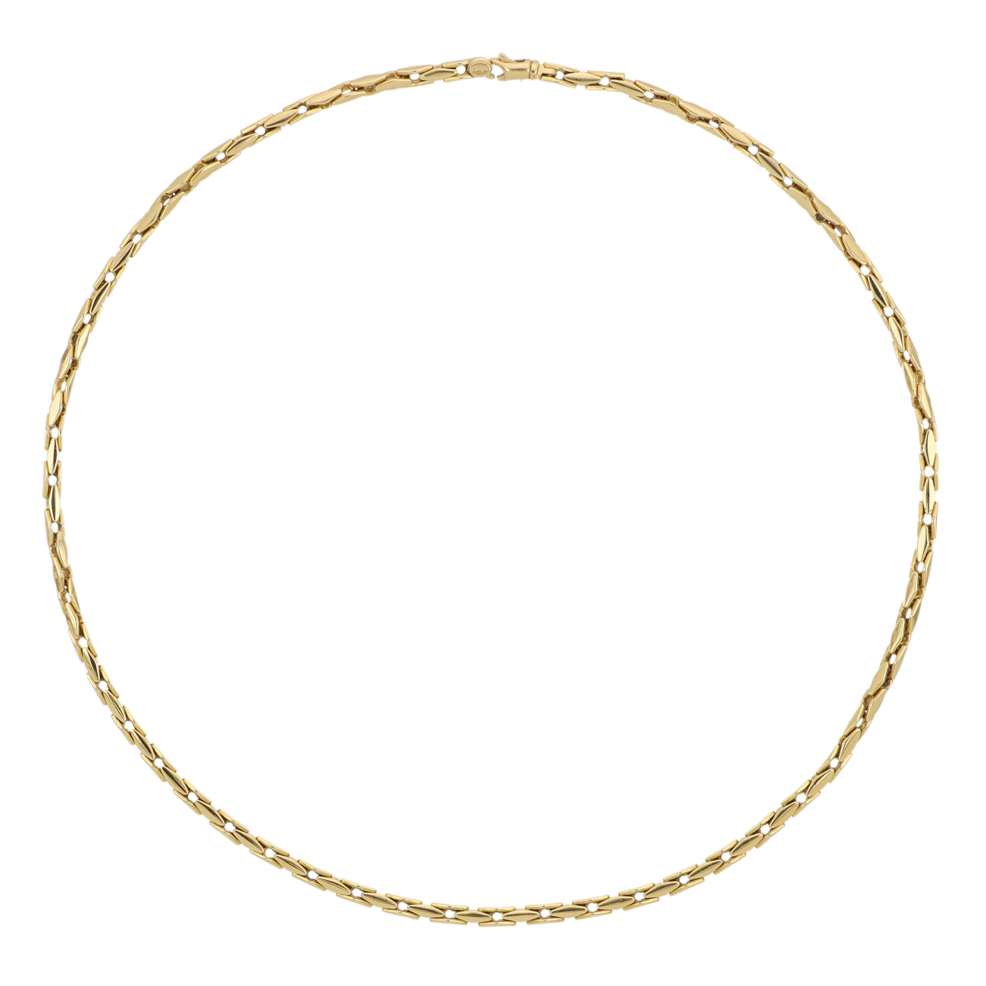 Gold Round Link Necklace