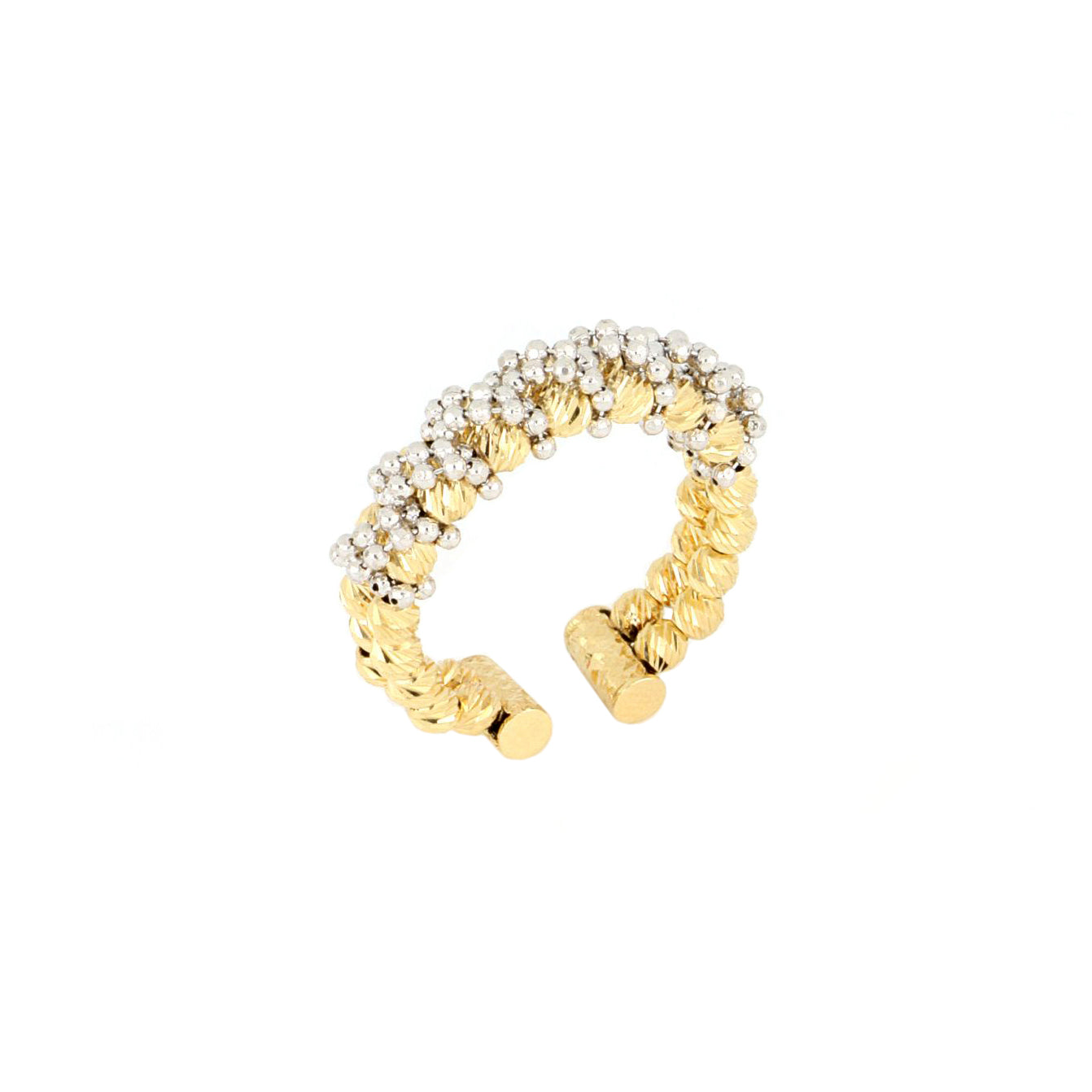 Video Diamond-Cut Two-Tone Ring