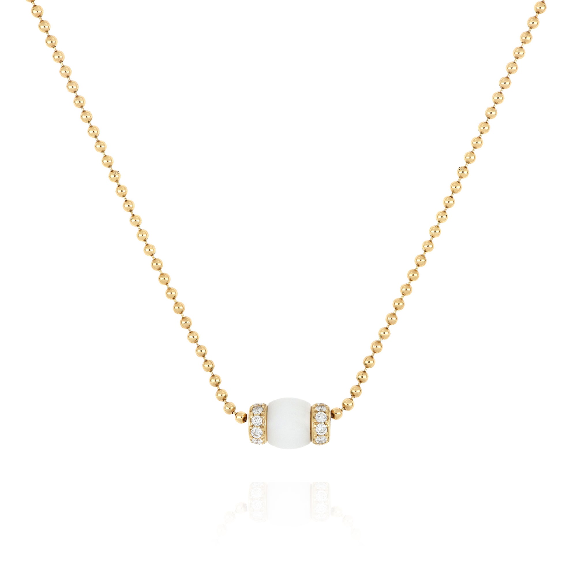 Video - Le Carrousel Necklace Howlite and Diamonds