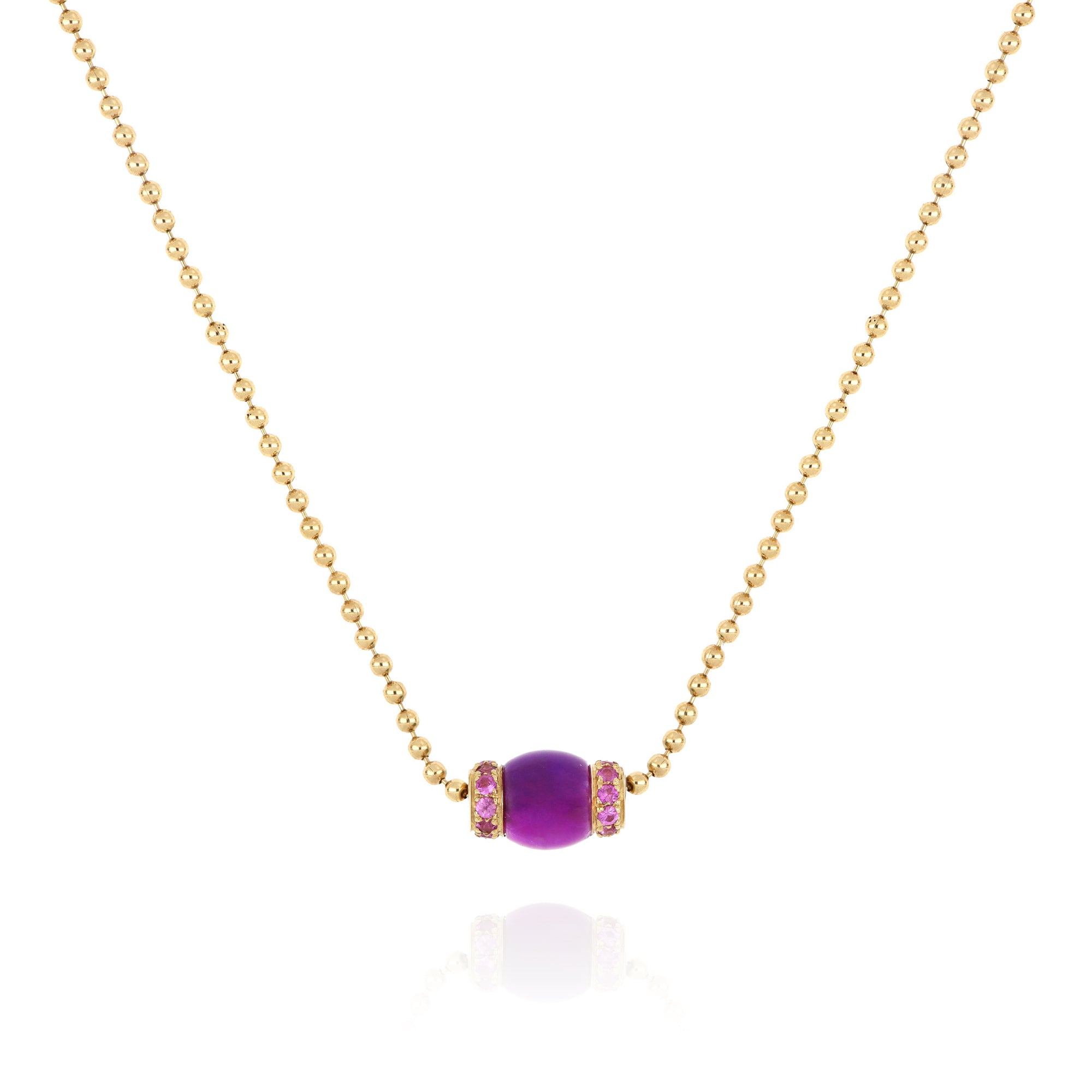 Video - Le Carrousel Necklace Purple Jade and Pink Sapphires