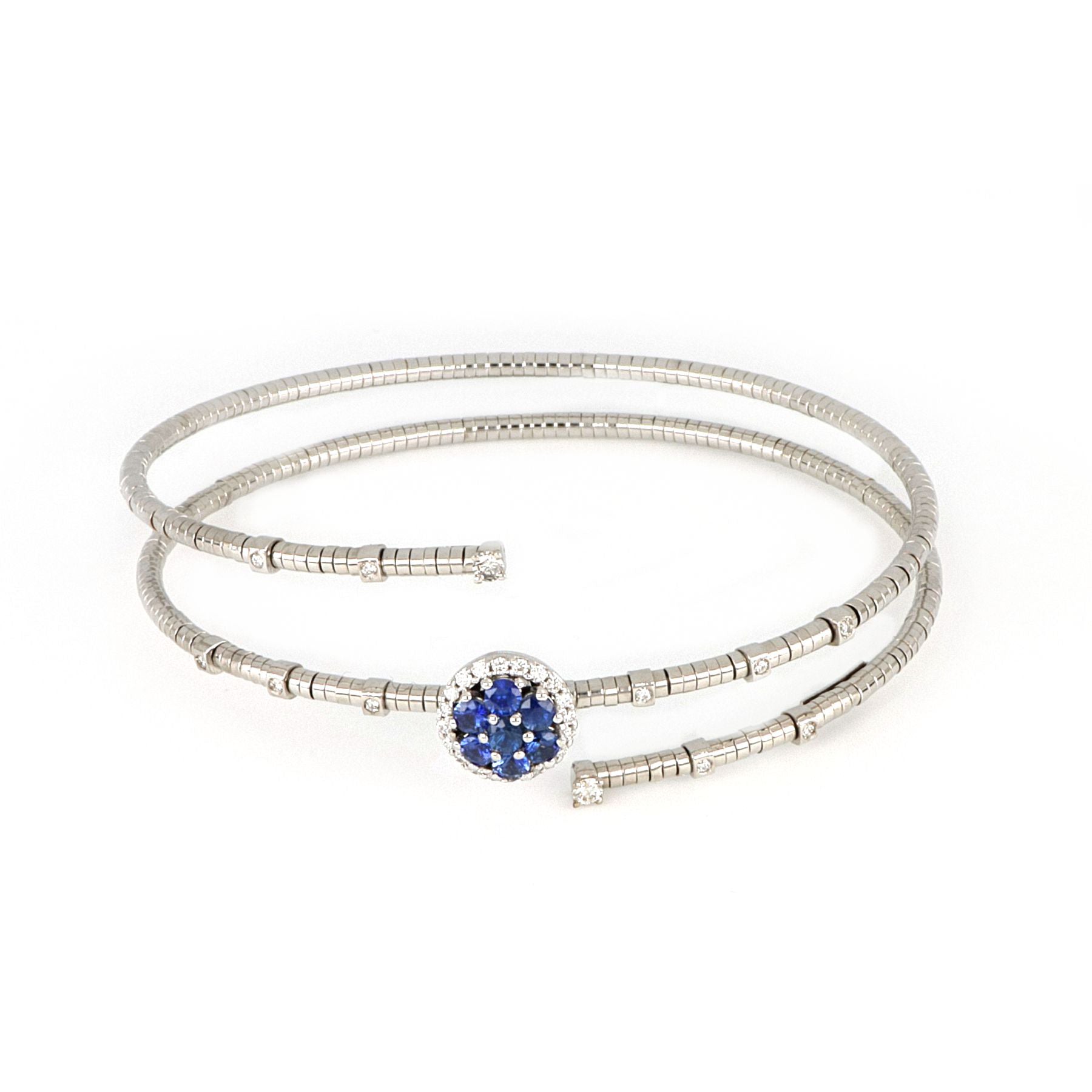 White Gold Bracelet With Sapphires And Diamonds