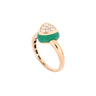 Video Bonbon Ring Triangle With Green Onyx And Diamonds