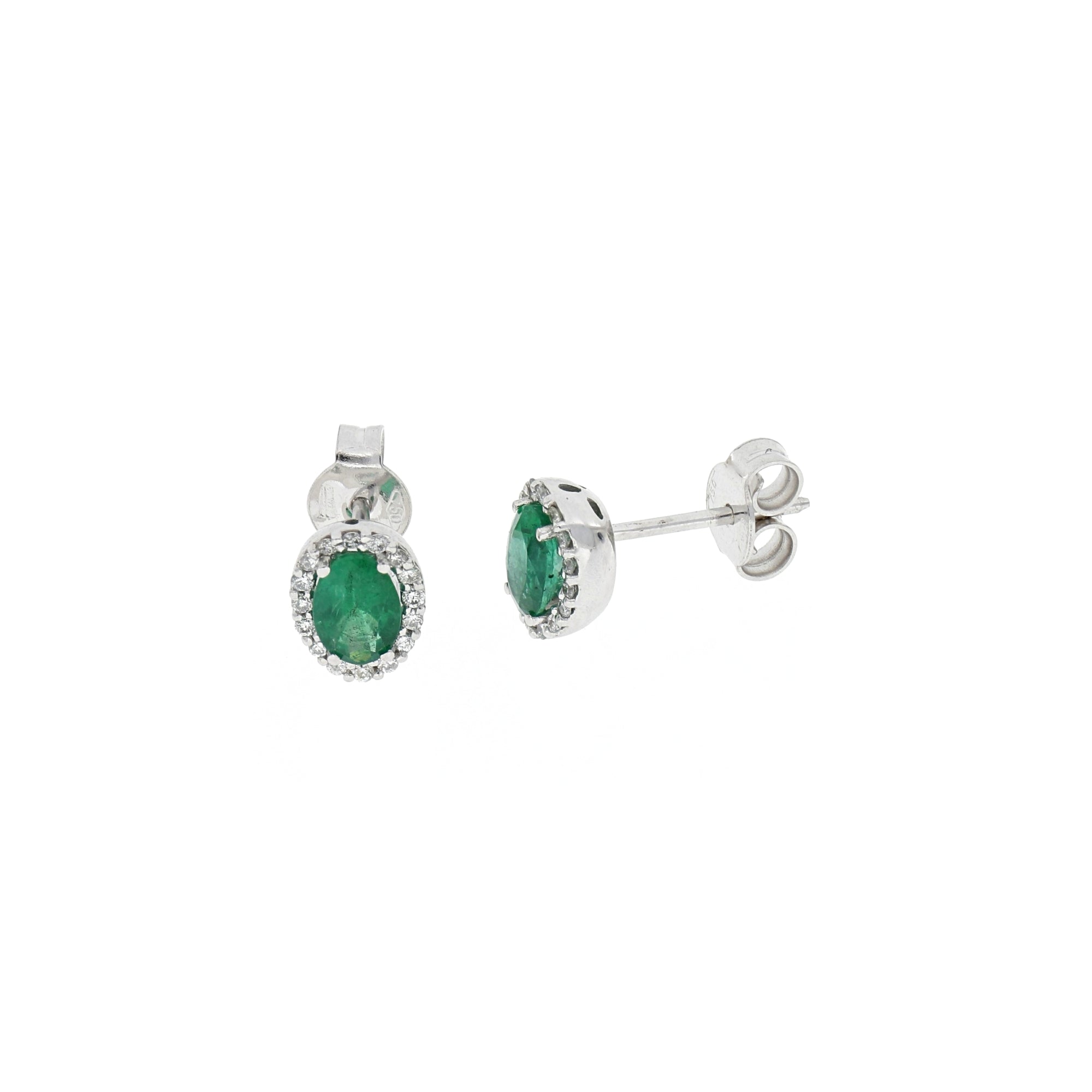 Video Earrings with Diamonds and Emeralds (0.87)