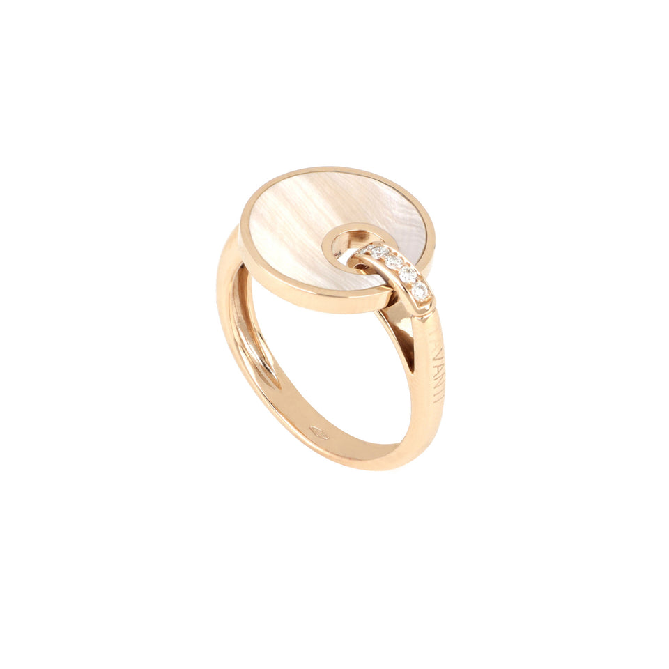 Giove Ring Mother of Pearl And Diamonds