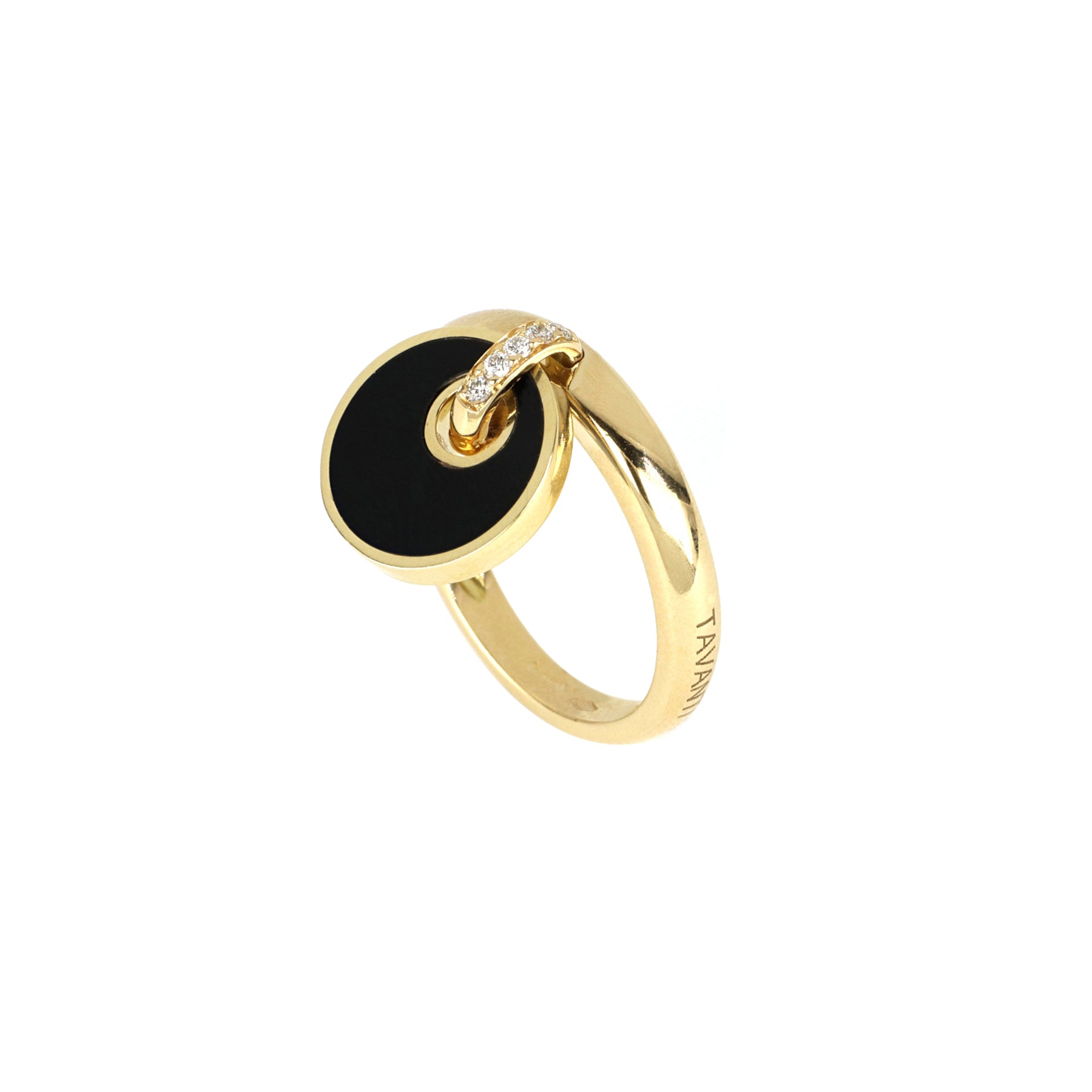 Video Giove Onyx And Diamond Charm Ring