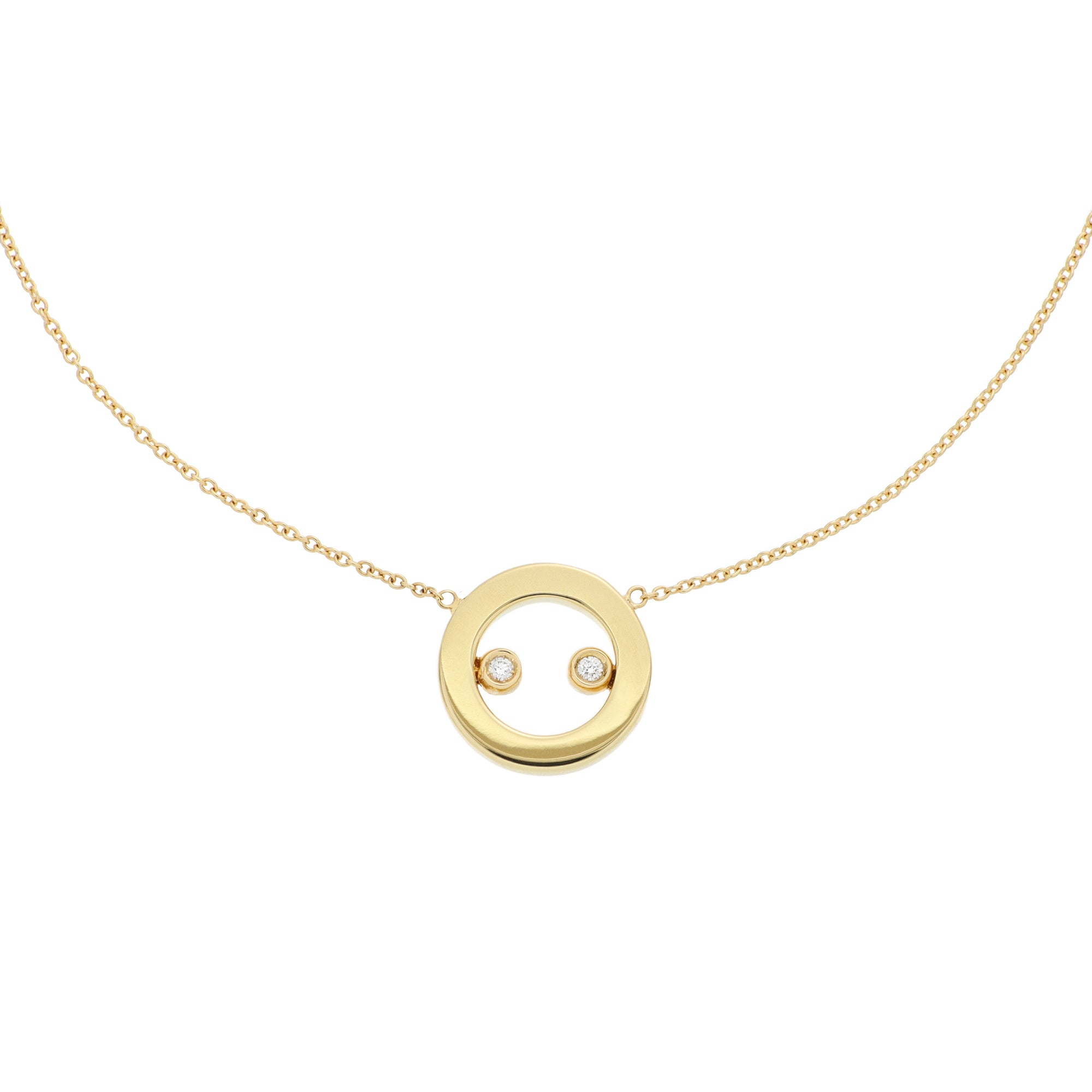 Video Essenza Necklace Polished Gold And Diamonds
