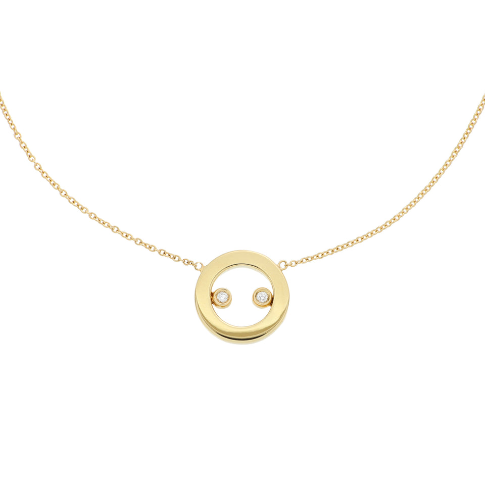 Video Essenza Necklace Polished Gold And Diamonds
