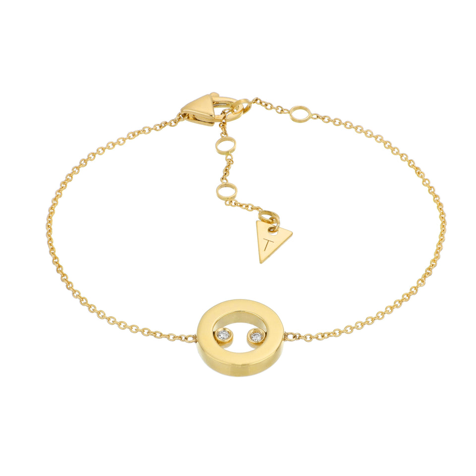 Video Essenza Bracelet Polished Gold And Diamonds