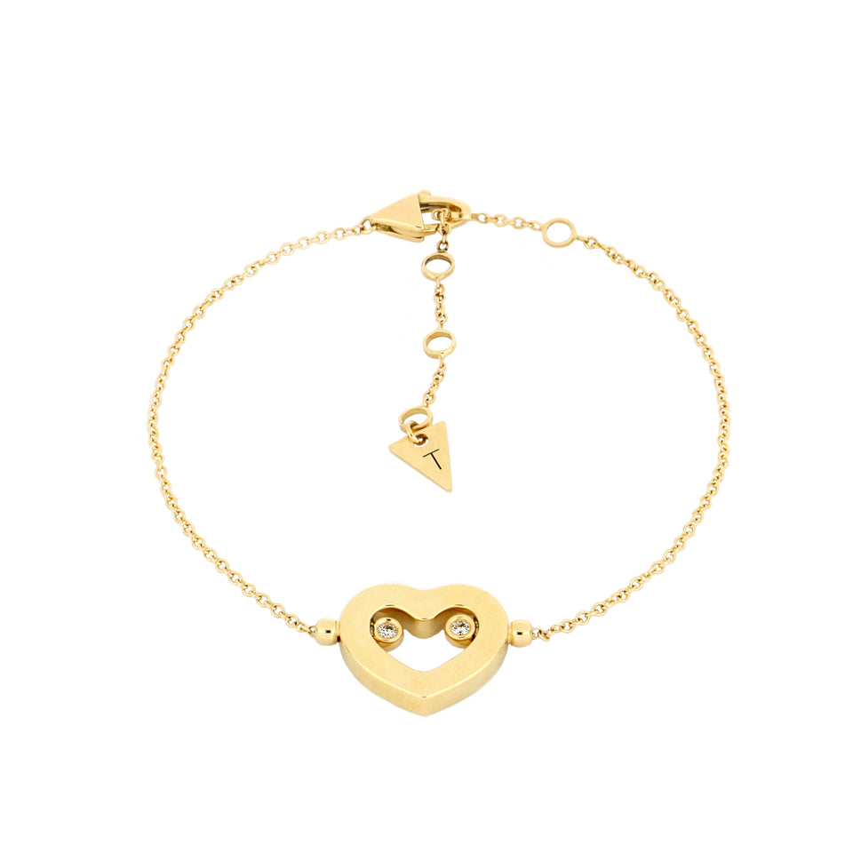 Video Armonia Bracelet Polished Gold And Diamonds