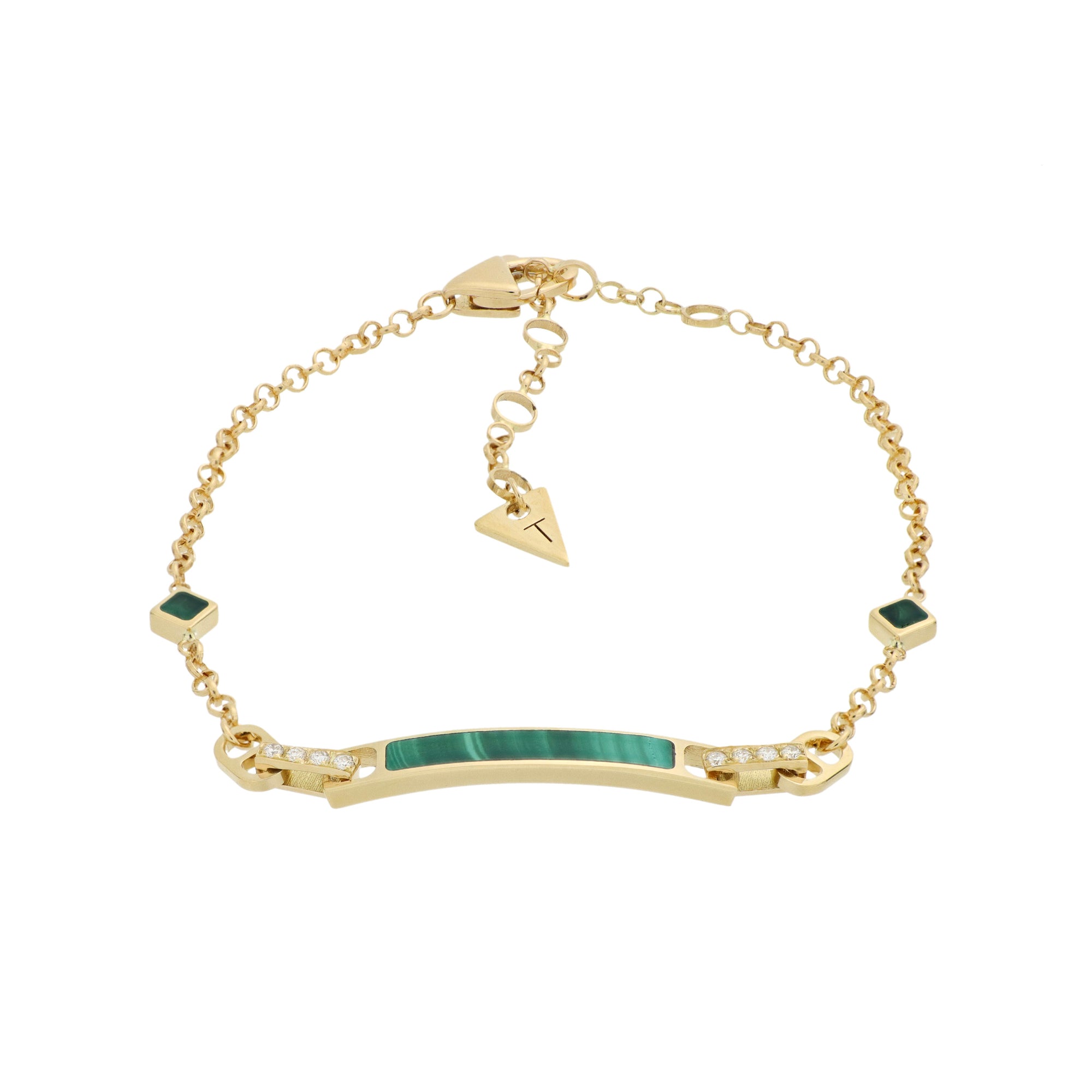 Video Unica Bracelet Malachite and Diamonds