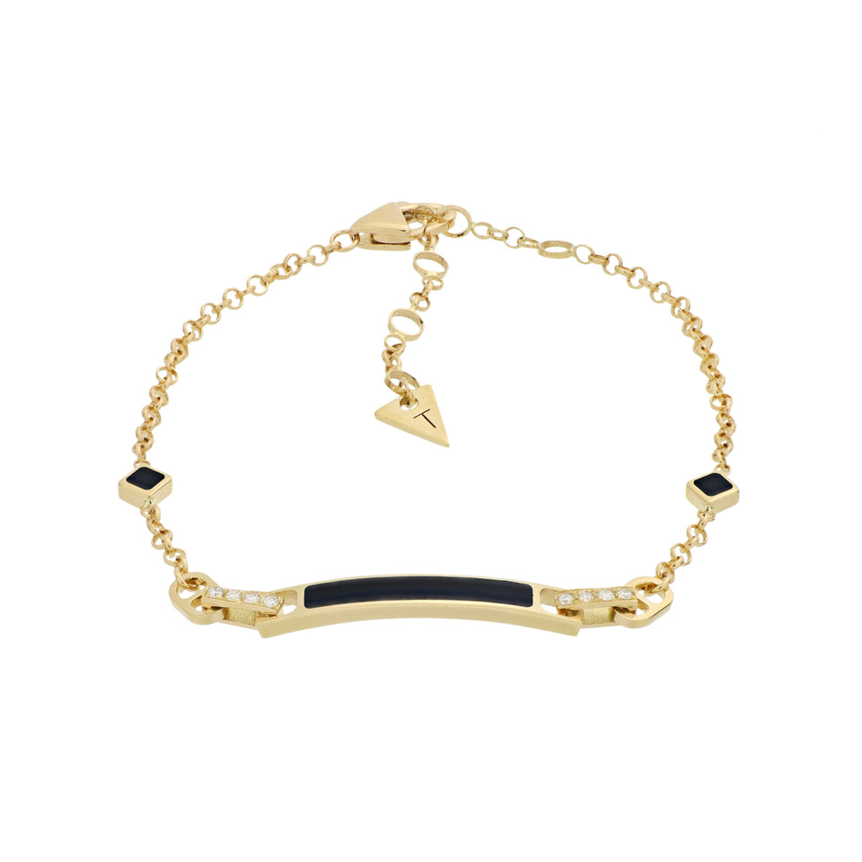 Video Unica Bracelet Onyx and Diamonds