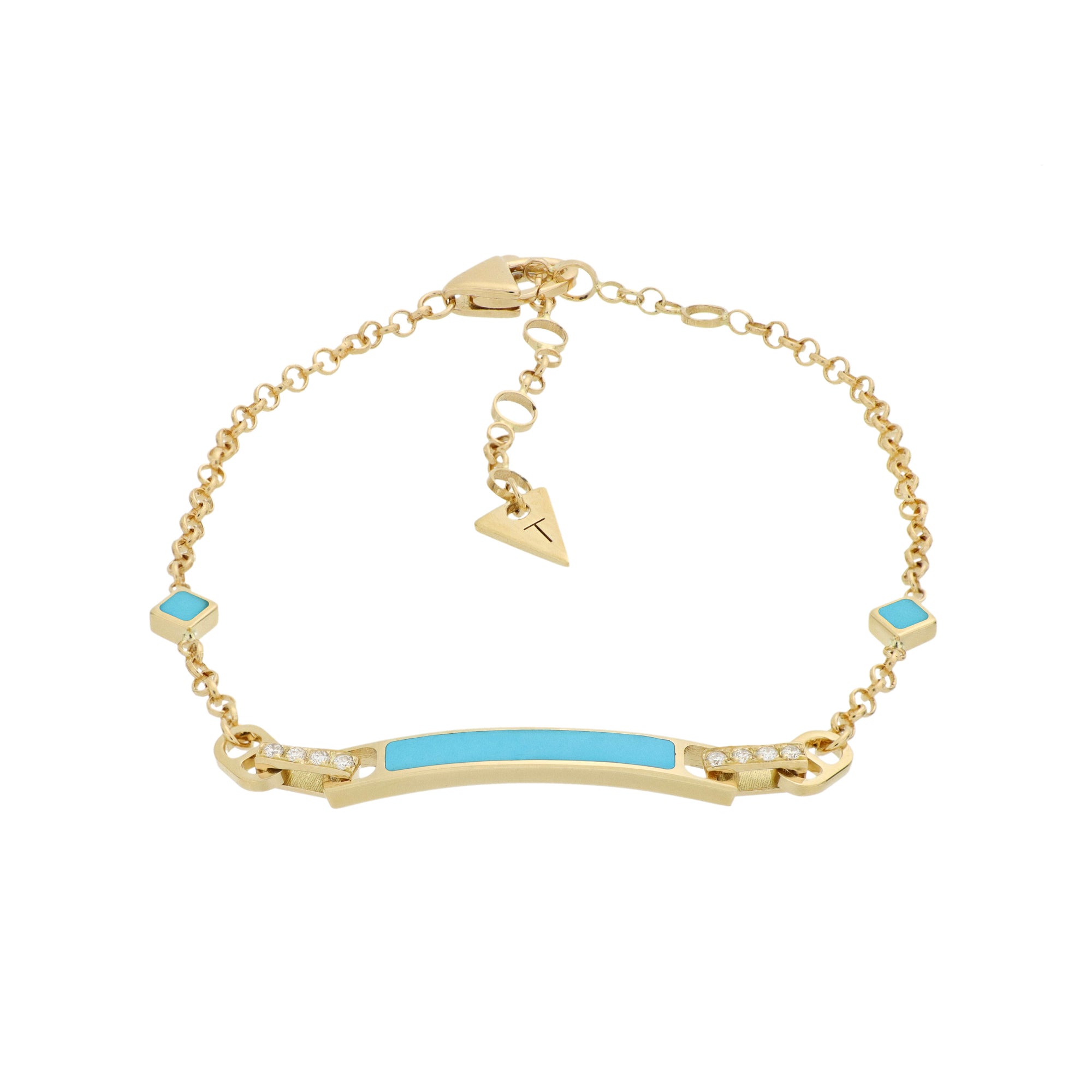 Video Unica Bracelet Turquoise and Diamonds