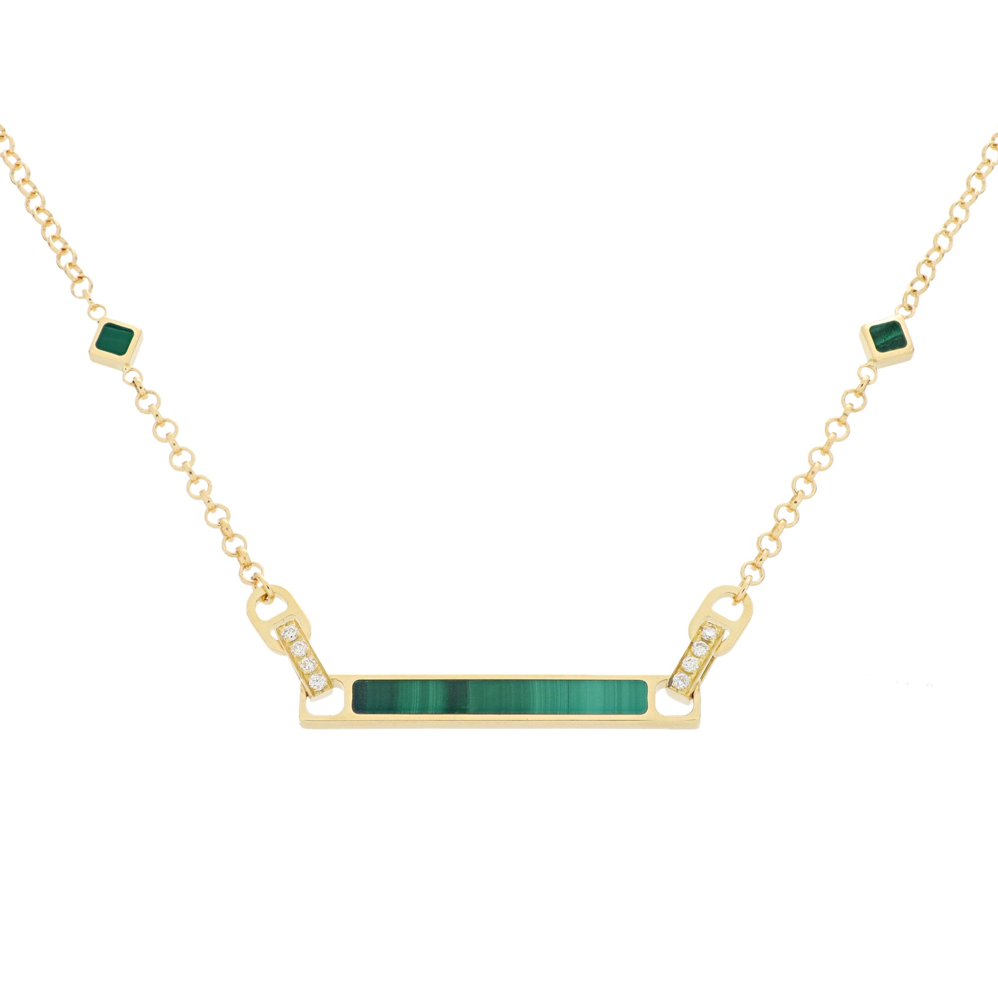 Video Unica Necklace Malachite and Diamonds