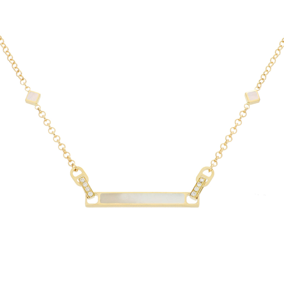 Video Unica Necklace Mother of Pearl and Diamonds